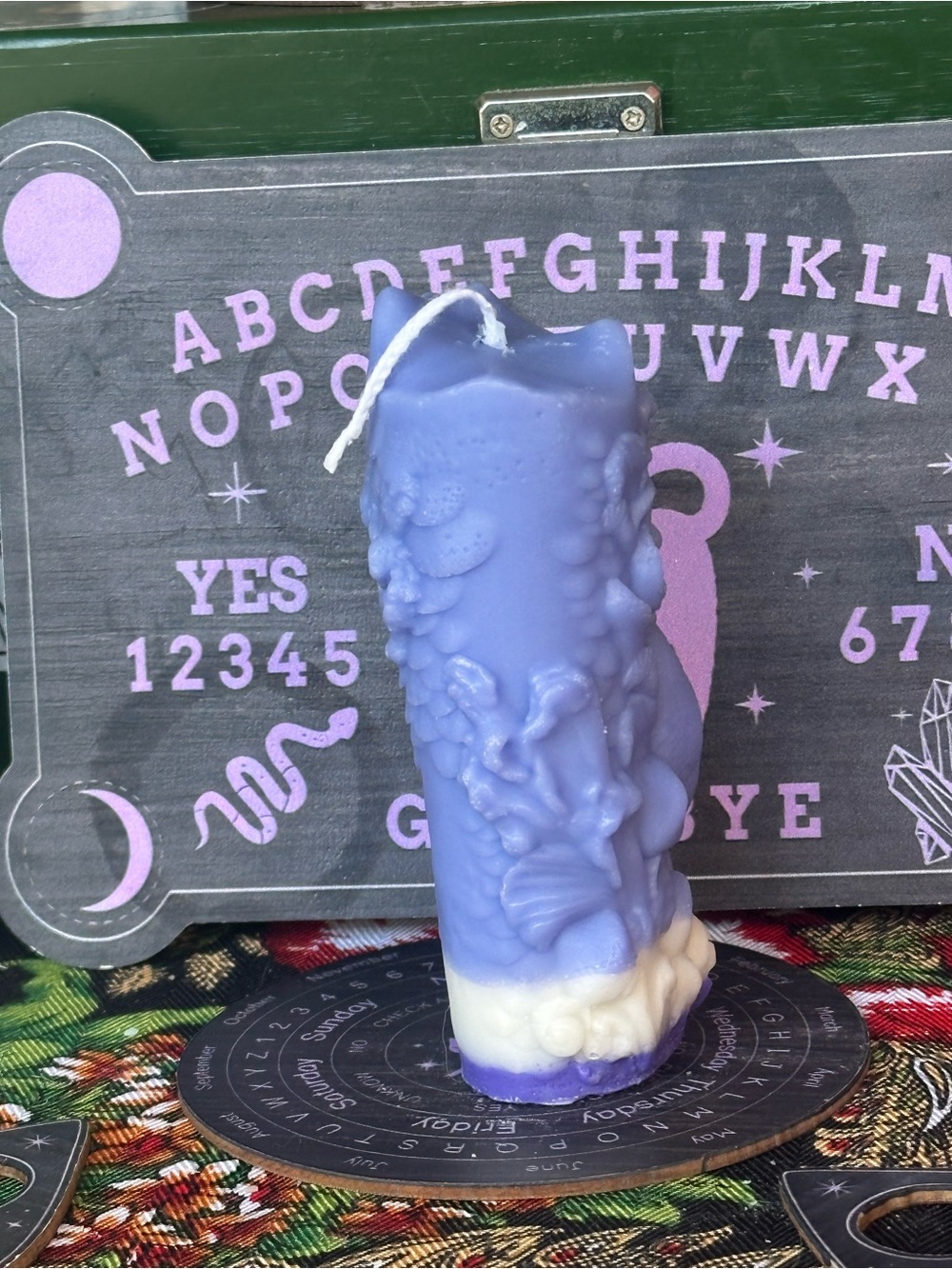 Moonlit Tide Mermaid Pillar Candle - Picture 7 of 9